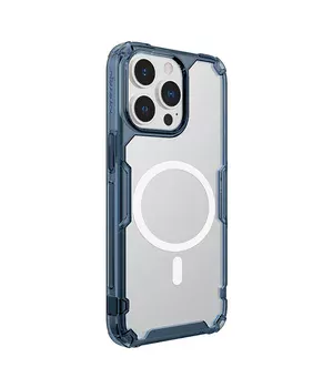 TPU чехол Nillkin Nature Pro Magnetic для Apple iPhone 14 Pro (6.1") Синий (прозрачный)
