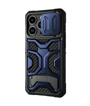 TPU+PC чохол Nillkin CamShield Adventurer Pro (шторка на камеру) для Apple iPhone 14 Pro (6.1") Interstellar Blue