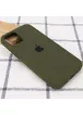 Чехол Silicone Case Full Protective (AA) для Apple iPhone 14 Pro (6.1") Зеленый / Dark Olive