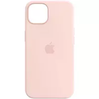 Чохол Silicone case (AAA) full with Magsafe для Apple iPhone 14 Pro (6.1") Рожевий / Chalk Pink
