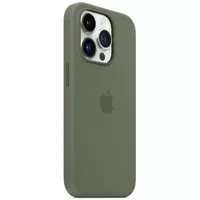 Чехол Silicone case (AAA) full with Magsafe для Apple iPhone 14 Pro (6.1") Зеленый / Olive
