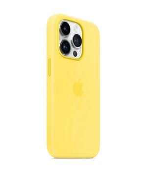 Чохол Silicone case (AAA) full with Magsafe для Apple iPhone 14 Pro (6.1") Жовтий / Canary Yellow