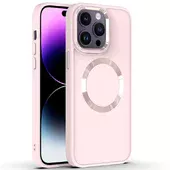 TPU чехол Bonbon Metal Style with MagSafe для Apple iPhone 14 Pro (6.1") Розовый / Light Pink