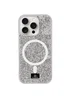 TPU чохол Bling World Rock Diamond with MagSafe для Apple iPhone 14 Pro (6.1") Silver