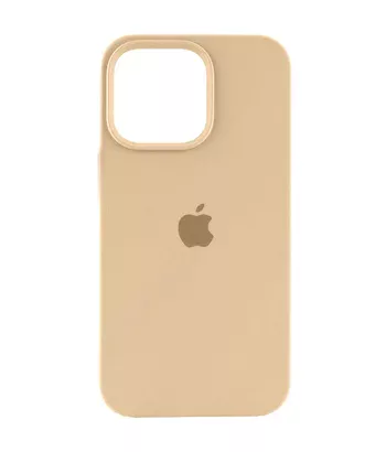 Чохол Silicone Case (AA) Logo with MagSafe для Apple iPhone 14 Pro (6.1") Бежевий / Desert Gold