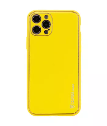 Шкіряний чохол Xshield для Apple iPhone 14 Pro (6.1") Жовтий / Yellow