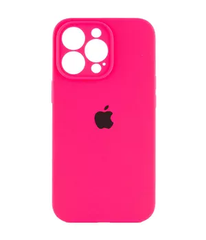Чохол Silicone Case Full Camera Protective (AA) Apple iPhone 14 Pro (6.1") Рожевий / Barbie pink