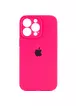 Чехол Silicone Case Full Camera Protective (AA) для Apple iPhone 14 Pro (6.1") Розовый / Barbie pink