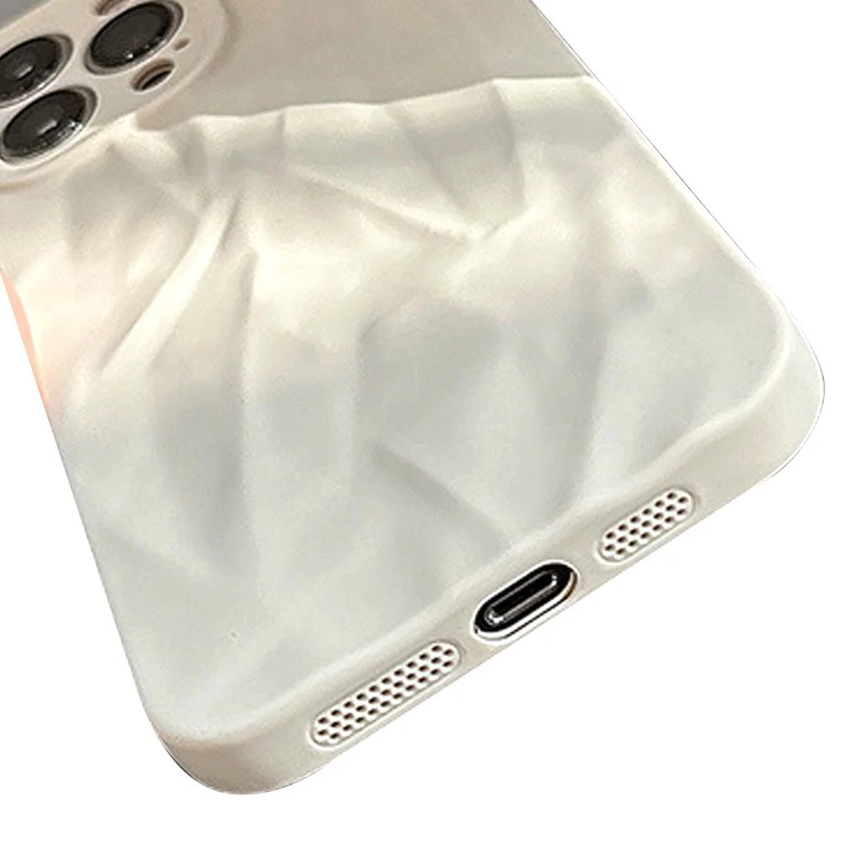 Чехол TPU Texture для Apple iPhone 14 Pro (6.1") White