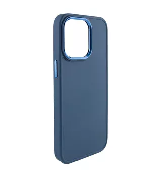 TPU чехол Bonbon Metal Style для Apple iPhone 14 Pro (6.1") Синий / Denim Blue