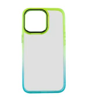 Чехол TPU+PC Fresh sip series для Apple iPhone 14 Pro (6.1") Бирюзовый / Лимонный
