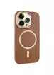 Кожаный чехол SnapCase with MagSafe для Apple iPhone 14 Pro (6.1") Brown