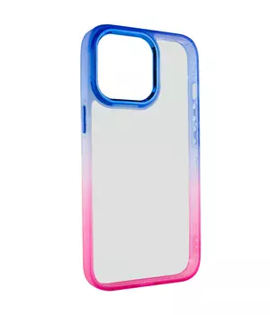 Чехол TPU+PC Fresh sip series для Apple iPhone 14 Pro (6.1") Розовый / Синий