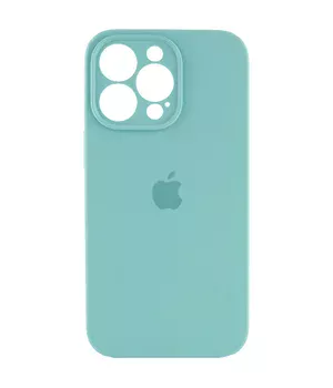 Чохол Silicone Case Full Camera Protective (AA) Apple iPhone 14 Pro (6.1") Бірюзовий / Marine Green