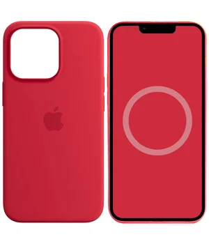 Чехол Silicone case (AAA) full with Magsafe and Animation для Apple iPhone 14 Pro (6.1") Красный / Red
