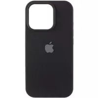 Чохол Silicone Case (AA) Logo with MagSafe для Apple iPhone 14 Pro (6.1") Чорний / Black