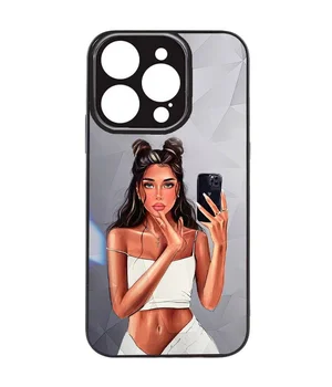 TPU+PC чохол Prisma Ladies для Apple iPhone 14 Pro (6.1") Black in White