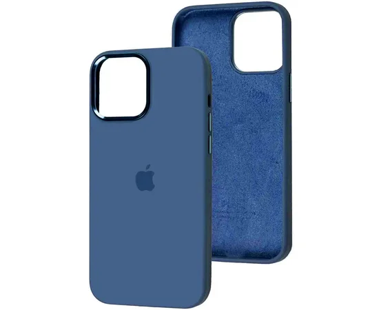 Чохол Silicone Case Metal Buttons (AA) для Apple iPhone 14 Pro (6.1") Синій / StromBlue