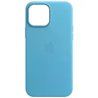 Кожаный чехол Leather Case (AA) with MagSafe для Apple iPhone 14 Pro (6.1") Blue