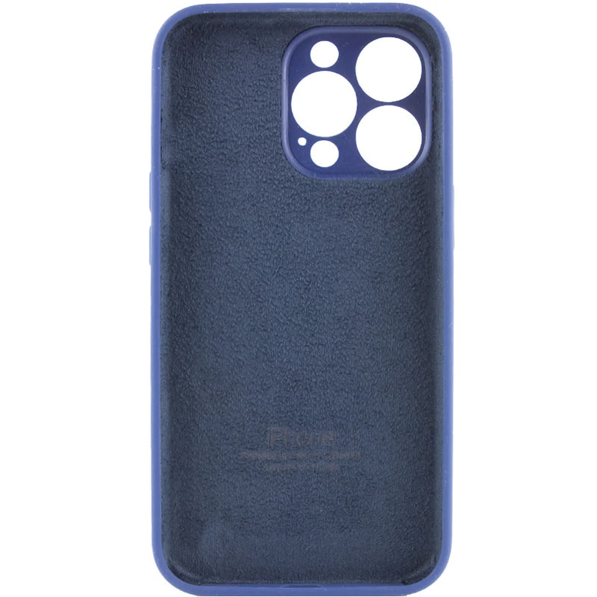 Чехол Silicone Case Full Camera Protective (AA) для Apple iPhone 14 Pro (6.1") Синий / Deep navy