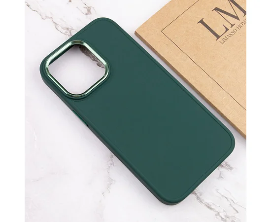 TPU чохол Bonbon Metal Style для Apple iPhone 14 Pro (6.1") Зелений / Pine green
