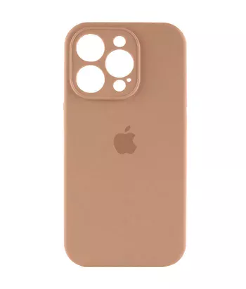 Чохол Silicone Case Full Camera Protective (AA) для Apple iPhone 14 Pro (6.1") Бежевий / Desert Gold