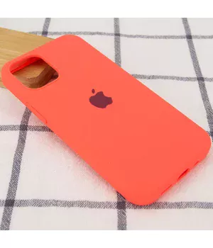Чехол Silicone Case Full Protective (AA) для Apple iPhone 14 Pro (6.1") Арбузный / Watermelon red