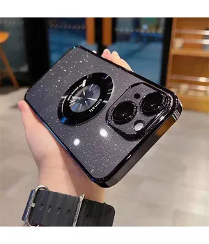 Пластиковый чехол "Luxury Diamond" с блестками with MagSafe для iPhone 15 Plus Черный Пластиковый чехол "Luxury Diamond" с блестками with MagSafe для iPhone 15 Plus Черный