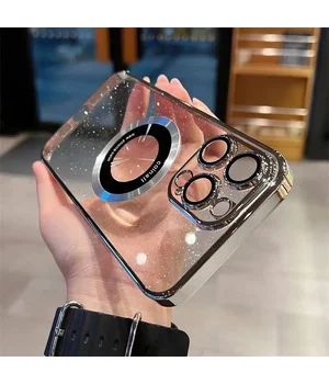 Пластиковый чехол "Luxury Diamond" с блестками with MagSafe для iPhone 12 Pro Серебряный Пластиковый чехол "Luxury Diamond" с блестками with MagSafe для iPhone 12 Pro Серебряный