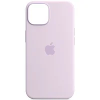 Чехол Silicone case (AAA) full with Magsafe для Apple iPhone 14 (6.1") Сиреневый / Lilac
