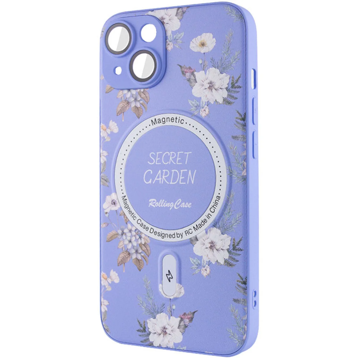 TPU+PC чохол Secret Garden with MagSafe для Apple iPhone 14 (6.1") Lilac