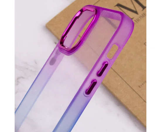 Чехол TPU+PC Fresh sip series для Apple iPhone 14 (6.1") Синий / Фиолетовый
