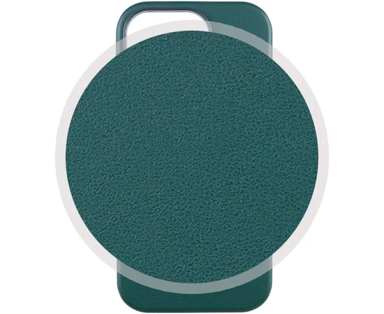 Кожаный чехол Leather Case (AAA) with MagSafe and Animation для Apple iPhone 14 (6.1") Forest Green