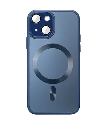 Чохол TPU+Glass Sapphire Midnight with MagSafe для Apple iPhone 14 (6.1") Синій / Deep navy Чохол TPU+Glass Sapphire Midnight with MagSafe для Apple iPhone 14 (6.1") Синій / Deep navy