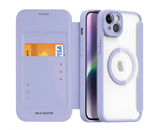 Чехол-книжка Dux Ducis Skin X Pro with MagSafe для Apple iPhone 14 / 13 (6.1") Purple