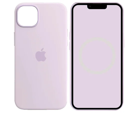Чохол Silicone case (AAA) full with Magsafe and Animation для Apple iPhone 14 (6.1") Бузковий / Lilac