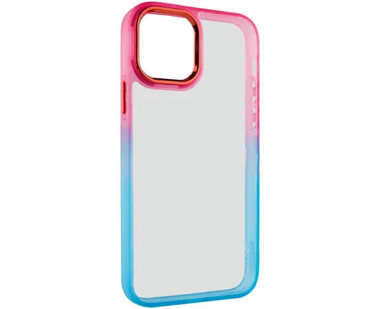 Чехол TPU+PC Fresh sip series для Apple iPhone 14 (6.1") Бирюзовый / Розовый