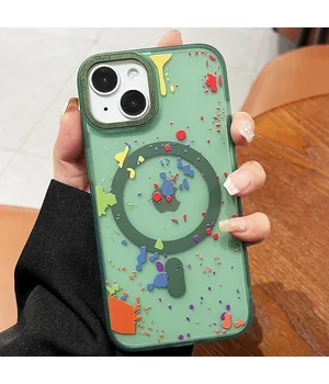 Чохол TPU+PC Flush with MagSafe для Apple iPhone 14 (6.1") Dark green