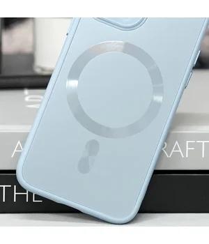 Чохол TPU+Glass Sapphire Midnight with MagSafe для Apple iPhone 14 (6.1") Блакитний / Blue