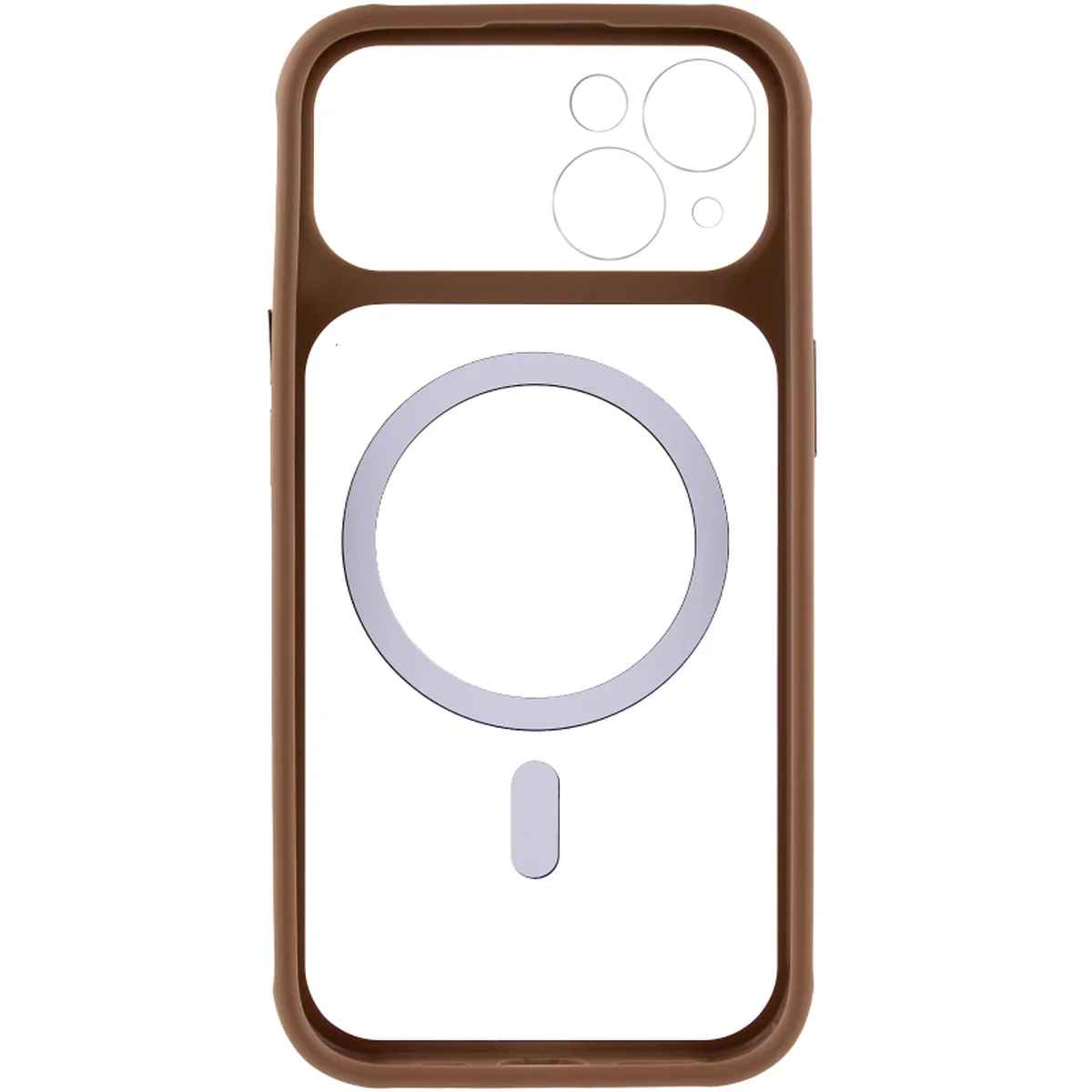 Чохол TPU+PC GETMAN Moon Clear with MagSafe для Apple iPhone 14 (6.1") Brown