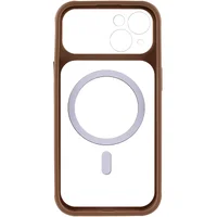 Чохол TPU+PC GETMAN Moon Clear with MagSafe для Apple iPhone 14 (6.1") Brown