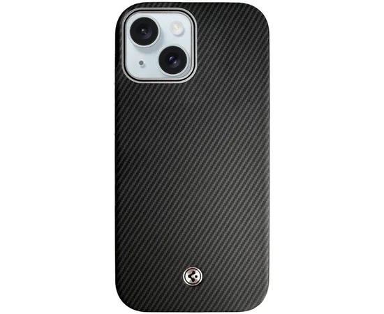 Чехол SGP PC+Leather with MagSafe для Apple iPhone 14 (6.1") Carbon
