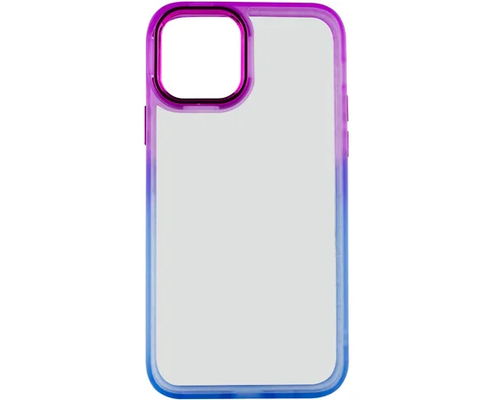 Чехол TPU+PC Fresh sip series для Apple iPhone 14 (6.1") Синий / Фиолетовый