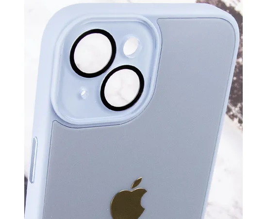 Чехол TPU+Glass Sapphire Midnight для Apple iPhone 14 (6.1") Голубой / Blue