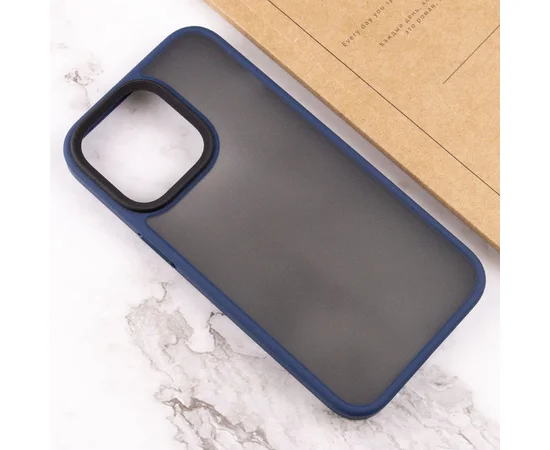 TPU+PC чехол Metal Buttons для Apple iPhone 14 (6.1") Синий