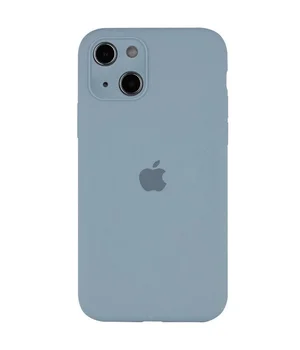 Чехол Silicone Case Full Camera Protective (AA) для Apple iPhone 14 (6.1") Голубой / Sweet Blue
