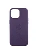Кожаный чехол Leather Case (AAA) with MagSafe and Animation для Apple iPhone 14 (6.1") Deep Violet