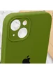 Чохол Silicone Case Full Camera Protective (AA) для Apple iPhone 14 (6.1") Зелений / Dark Olive