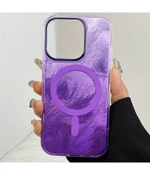 Чохол TPU Shiny Mountain (MagFit) для Apple iPhone 14/13 (6.1") Purple