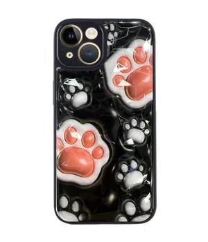 TPU+PC чехол Prisma Plushie для Apple iPhone 14 (6.1") Paws